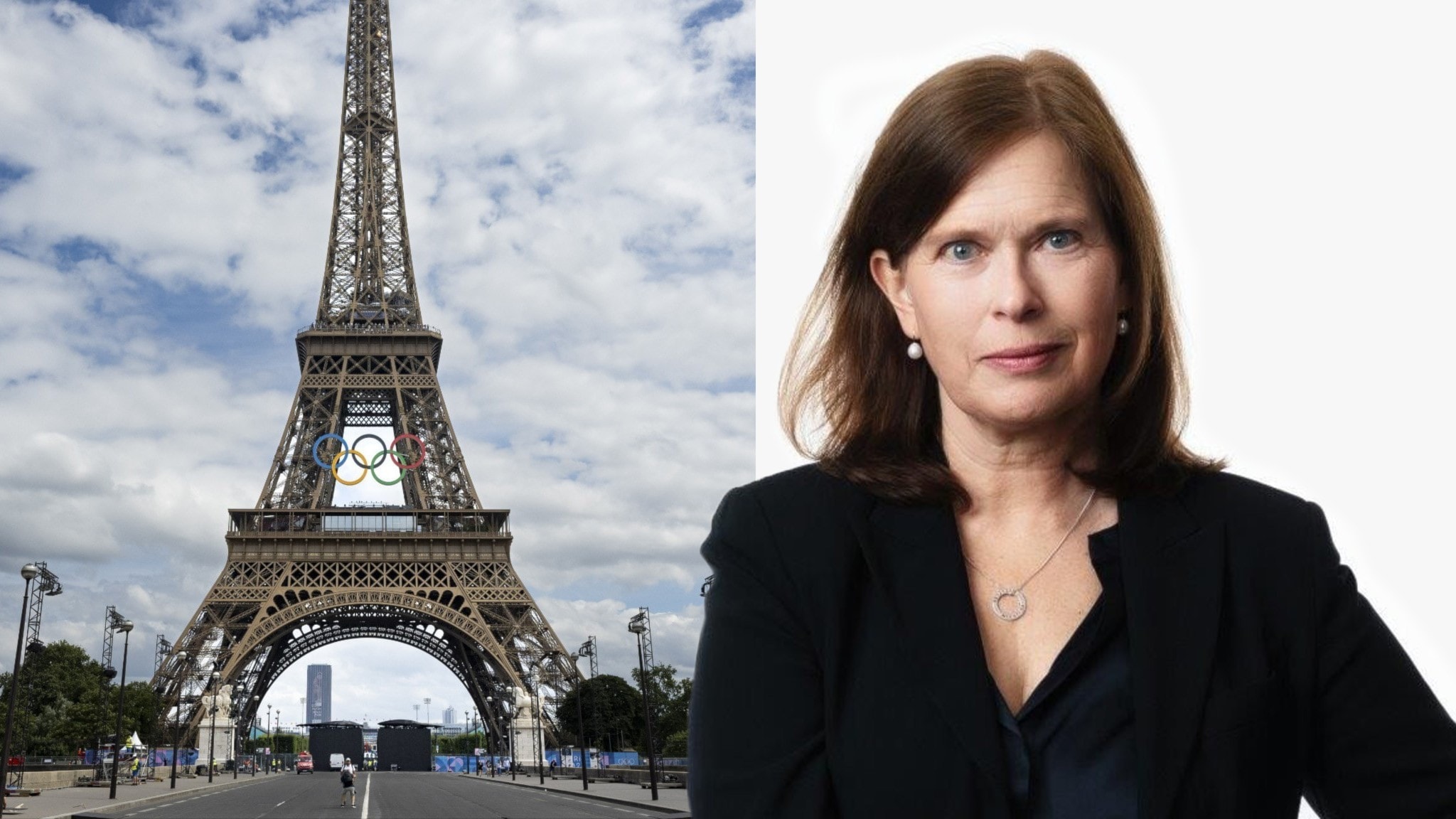 De olympiska ringarnas vara eller inte vara på Eiffeltornet: Cecilia Blomberg, Paris