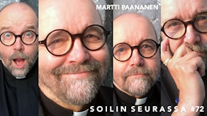Kuvakollaasissa neljä kuvaa Martti Paanasesta eri ilmeillä