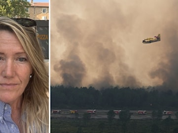 Helena i Frankrike är orolig för bränderna